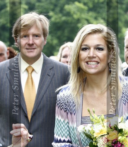 Wassenaar 31 mei 2008
Prinses Maxima en Prins Willem Alexander openen de beeldentuin bij het stadhuis van Wassenaar.