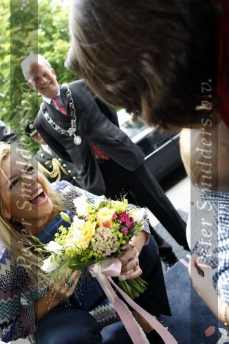 Wassenaar 31 mei 2008
Prinses Maxima en Prins Willem Alexander openen de beeldentuin bij het stadhuis van Wassenaar.