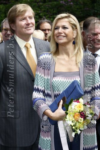Wassenaar 31 mei 2008
Prinses Maxima en Prins Willem Alexander openen de beeldentuin bij het stadhuis van Wassenaar.