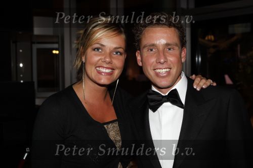 Amsterdam 19 decdember 2007
Sportman van het jaar verkiezing in de rai. Michael Boogerd met zijn vrouw Nerena