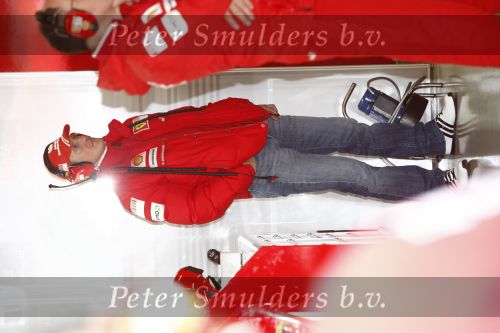 Barcelona 11 maart 2009
Michael Schumacher bij test van Ferrari formule 1 team.
Peter Smulders bv