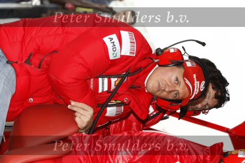 Barcelona 11 maart 2009
Michael Schumacher bij test van Ferrari formule 1 team.
Peter Smulders bv