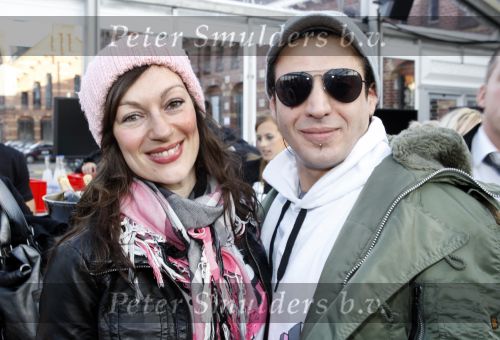 Amsterdam 31 januari 2009
Miryanna v Reeden met haar argentijnse vriend Gustavo bij modeshow van Addy v d Krommenacker.
Peter Smulders bv