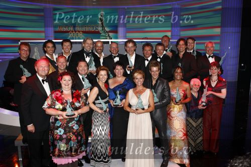 Hilversum 2 juni 2008
Uitreiking musical awards in studio 22. alle prijswinnaars oa Ruth Jacoth Mariska v Kolck Jamai Loman Rene v Kooten Alex Klaassen Hennie Vrienten Freek Bartels e.a.