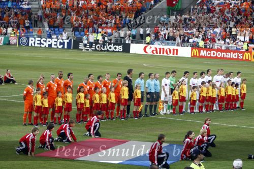 Basel 21 juni 2008
Nederland tegen Rusland in de kwart finale van de EK 2008 in zwitserland en Oostenrijk.