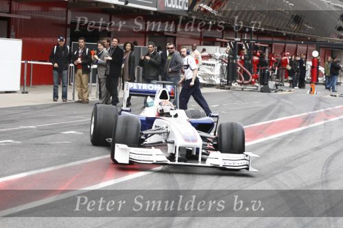 Barcelona 11 maart 2009
Test dag voor de formule 1 teams op het circuit van Barcelona. Nico  Rosberg voor het BMW Williams team
Peter Smulders bv