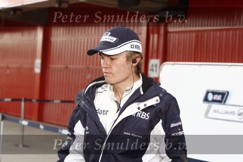 Barcelona 11 maart 2009
Test dag voor de formule 1 teams op het circuit van Barcelona. Nico  Rosberg voor het BMW Williams team
Peter Smulders bv