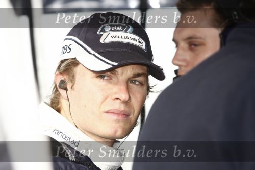 Barcelona 11 maart 2009
Test dag voor de formule 1 teams op het circuit van Barcelona. Nico  Rosberg voor het BMW Williams team
Peter Smulders bv