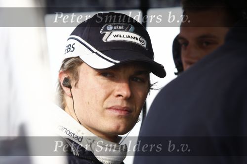 Barcelona 11 maart 2009
Test dag voor de formule 1 teams op het circuit van Barcelona. Nico  Rosberg voor het BMW Williams team
Peter Smulders bv