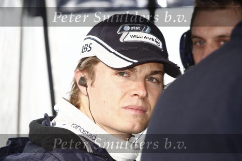 Barcelona 11 maart 2009
Test dag voor de formule 1 teams op het circuit van Barcelona. Nico  Rosberg voor het BMW Williams team
Peter Smulders bv