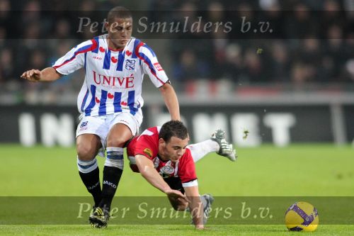 Eindhoven, 27 Februari 2009 Kompetitiewedstrijd PSV-SC Heerenveen.
Eindstand 2-3
Paulo Henrique in duel met Nordin Amrabat
Foto Peter Smulders BV