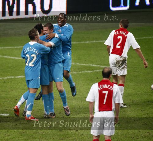 Amsterdam, 30 Januari 2008 Kompetitiewedstrijd AJAX-PSV, eindstand 0-2
Seizoen 2007/2008
Otman Bakkal heeft AJAX de genadeslag toegediend door 0-2 te scoren