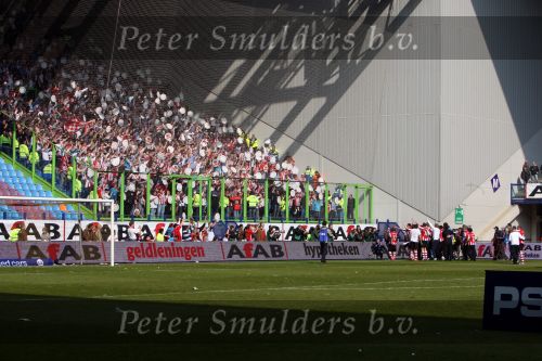 Arnhem, 20 April 2008 Kompetitiewedstrijd Vitesse-PSV, eindstand 0-1 Seizoen 2007/2008
PSV Landskampioen en wordt er dus feest gevierd
PSV Supporters