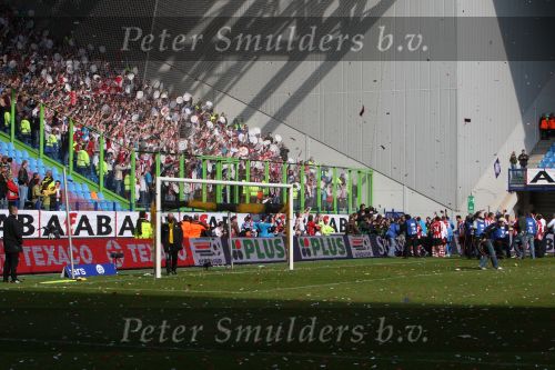 Arnhem, 20 April 2008 Kompetitiewedstrijd Vitesse-PSV, eindstand 0-1 Seizoen 2007/2008
PSV Landskampioen en wordt er dus feest gevierd