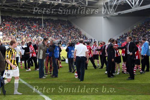 Arnhem, 20 April 2008 Kompetitiewedstrijd Vitesse-PSV, eindstand 0-1 Seizoen 2007/2008
PSV Landskampioen en wordt er dus feest gevierd