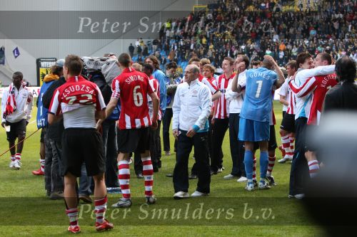 Arnhem, 20 April 2008 Kompetitiewedstrijd Vitesse-PSV, eindstand 0-1 Seizoen 2007/2008
PSV Landskampioen en wordt er dus feest gevierd
Jan Wouters