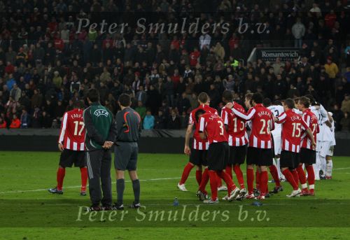 Eindhoven, 12 Maart 2008
UEFA 1/8 finale PSV-Tottenham Hotspur FC, eindstand 0-1
PSV wint na verlenging en straschoppen met 6-5 en gaat door naar de 1/4 Finale
Spanning bij de PSV-ers met Eric Salcido
