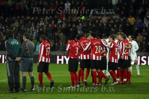 Eindhoven, 12 Maart 2008
UEFA 1/8 finale PSV-Tottenham Hotspur FC, eindstand 0-1
PSV wint na verlenging en straschoppen met 6-5 en gaat door naar de 1/4 Finale
Spanning bij de PSV-ers met Eric Salcido