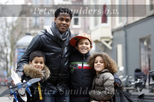 Amsterdam 21 januari 2009
Patrick Kluivert met zijn zoons Quincy Justin nen Ruben.
Peter Smulders bv