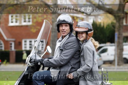Amsterdam 31 oktober 2007
Patrick Singels met zijn dochter op vespa scooter.
