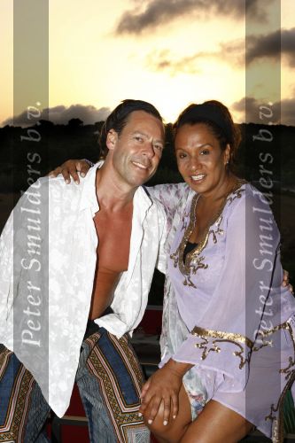 Ibiza 5 juli 2008
Patty Brard met haar verloofde Antoine op het strand vanTropicana op ibiza.