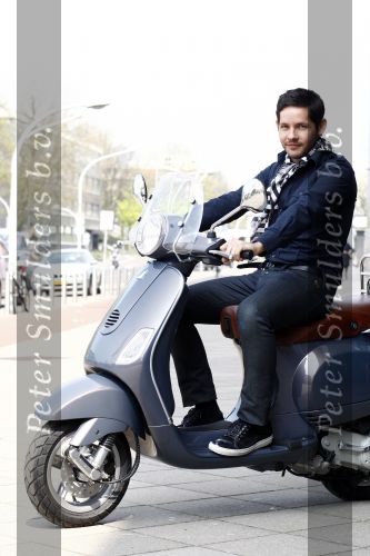 Amsterdam 23 april 2008
Percy op zijn vespa scooter.
Peter Smulders bv