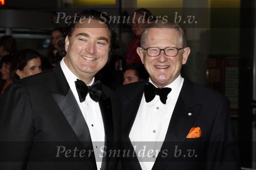 Rotterdam 16 december 2007
premiere Evita in het nieuwe Luxor theater. Pieter v Vollenhoven met Erwin v Lambaart