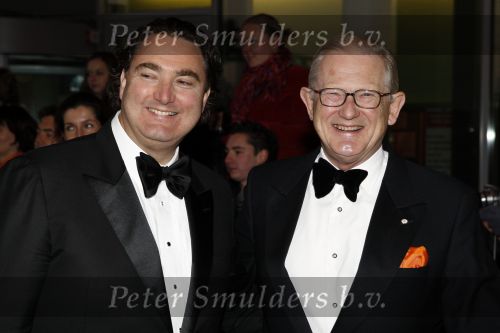 Rotterdam 16 december 2007
premiere Evita in het nieuwe Luxor theater. Pieter v Vollenhoven met Erwin v Lambaart