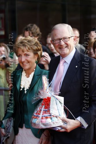 Utrecht 28 april 2009
Pieter v Vollenhoven viert zijn 70e verjaardag in het Beatrix theater in Utrecht. Pieter met Prinses Margriet
Peter Smulders bv