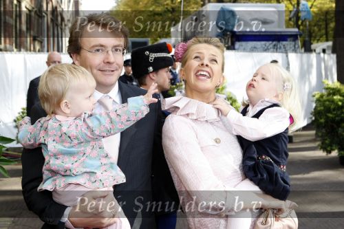 Den Haag 20 oktober 2007
Mabel Wisse Smit Prins Friso en hun dochters Luana en Zaria bij de doop van prinses Ariane.