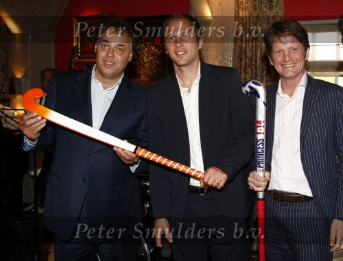 Amstelveen 21 mei 2008
Olympische Lunch Princess waar de T14 hockeystick van Princess wordt gepresenteerd. Aad Ouborg Prins Pieter Christiaan Teun de Nooijer