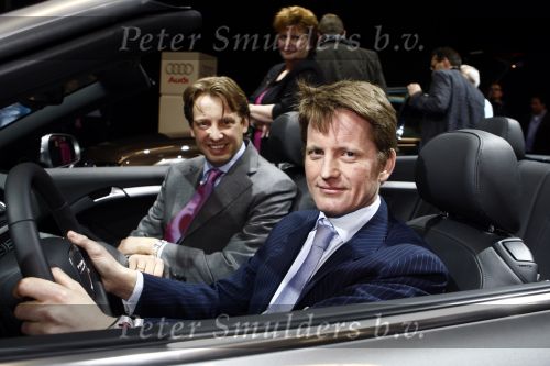 Amsterdam 31 maart 2009
Prins Pieter Christiaan en Prins Floris in audi a5 cabrio op de auto Rai.
Peter Smulders bv