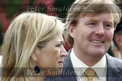 Wassenaar 31 mei 2008
Prinses Maxima en Prins Willem Alexander openen de beeldentuin bij het stadhuis van Wassenaar.