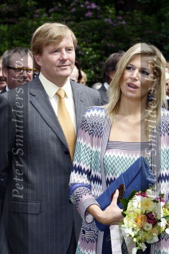 Wassenaar 31 mei 2008
Prinses Maxima en Prins Willem Alexander openen de beeldentuin bij het stadhuis van Wassenaar.