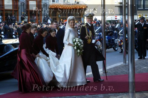 Amsterdam 2 februari 2002
Prins Willem Alexander en Maxima trouwen.
Prinses Juliana als bruidsmeisje