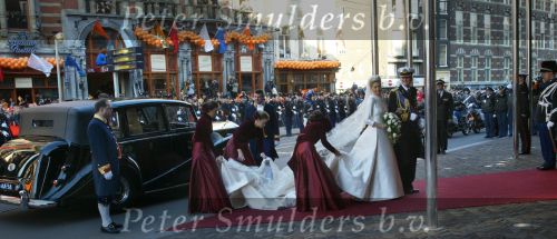Amsterdam 2 februari 2002
Prins Willem Alexander en Maxima trouwen.
Prinses Juliana als bruidsmeisje