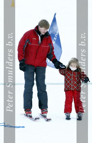 Lech 10 februari 2008
Fotosessie Koninklijke familie. 
Prinses Amalia met Prins Willem Alexander