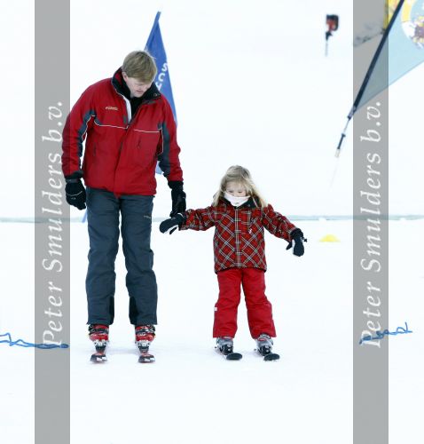 Lech 10 februari 2008
Fotosessie Koninklijke familie. 
Prinses Amalia met PrinsWillem Alexander