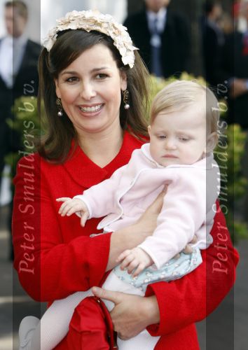 Den Haag 20 oktober 2007
Doop prinses Ariane . Prinses Anita v Vollenhoven met dochter Emma