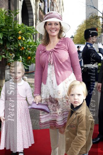 Den Haag 20 oktober 2007
Doop prinses Ariane . een zwangere prinses Annette met Isabelle en Sam