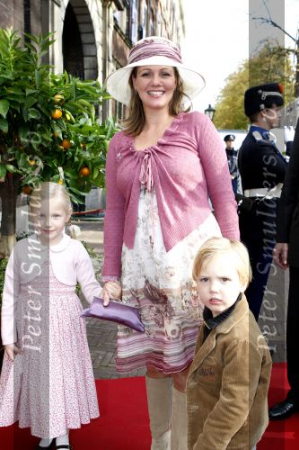 Den Haag 20 oktober 2007
Doop prinses Ariane . een zwangere prinses Annette met Isabelle en Sam
