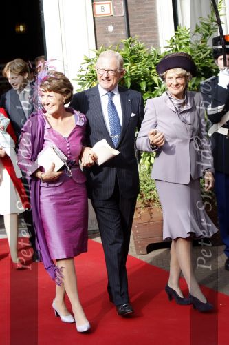 Den Haag 20 oktober 2007
Doop prinses Ariane . Pieter v Vollenhoven met prinses Margriet en Prinses Irene