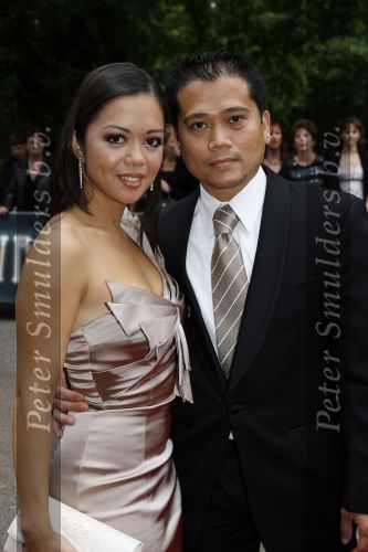 Hilversum 21 mei 2007
Uitreiking musical awards in studio 24. 
Cystine Carreon met haar ex-man Raymund Pacis