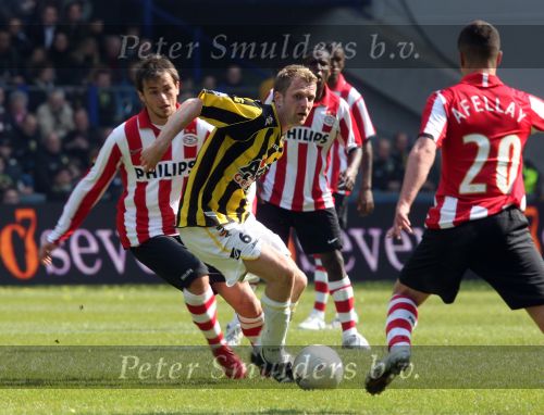 Arnhem, 20 April 2008 Kompetitiewedstrijd Vitesse-PSV, eindstand 0-1 Seizoen 2007/2008
PSV Landskampioen
Remco v d Schaaf