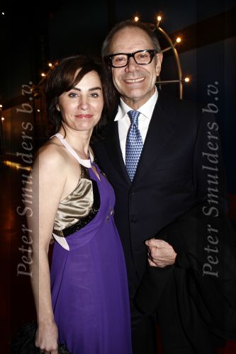 Hilversum 5 maart 2009
Uitreiking gouden buma harpen in studi 21. Rob de Nijs met zijn vrouw Henriette
Peter Smulders bv