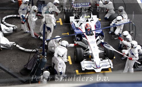 Spa 7 september 2008
Formule 1 Grand Prix van Spa Francochamps. Filippe Massa Kimi Raikkonen Lewis Hamilton  Heiki Kovalinen Fernando Alonso
Peter Smulders bv