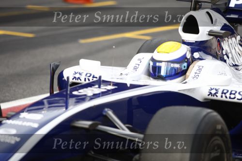 Barcelona 11 maart 2009
Robert Kubica tijdens formule 1 test voor het BMW team.
Peter Smulders bv