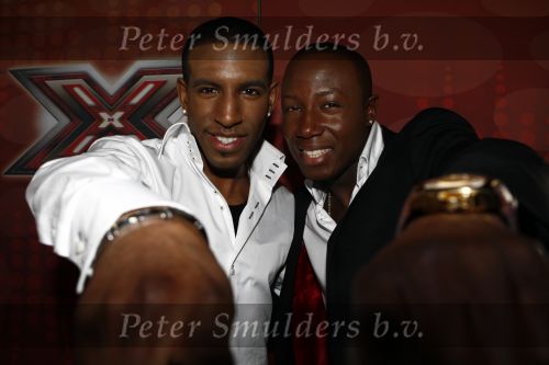 Hilversum 17 maart 2009
Presentatie van de finalisten van the X factor in studio 22. Martiujn Krabbe en Wendy v Dijk Presenteren het programma. Rev en Ros Roscoe en Revillino
Peter Smulders bv