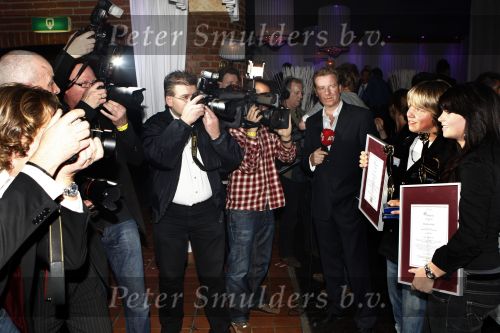 Uitgeest 16 januari 2008
Nieuwjaarsreceptie Henk Geels in Bob\'s place. Roxeanne Hazes met Andre jr en Rachel .