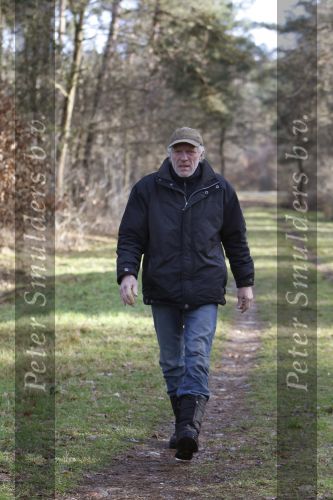 Swalmen, 25 Januari 209 Oud bokser Rudi Lubbers bij zijn caravan
Foto Peter Smulders BV
